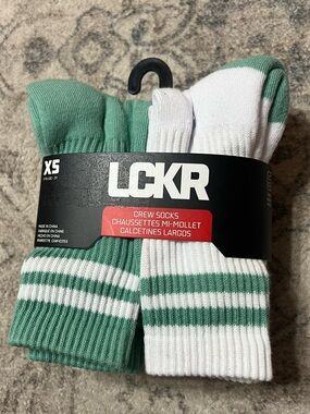LCKR youth crew socks 6 Pair. 10c- 3y